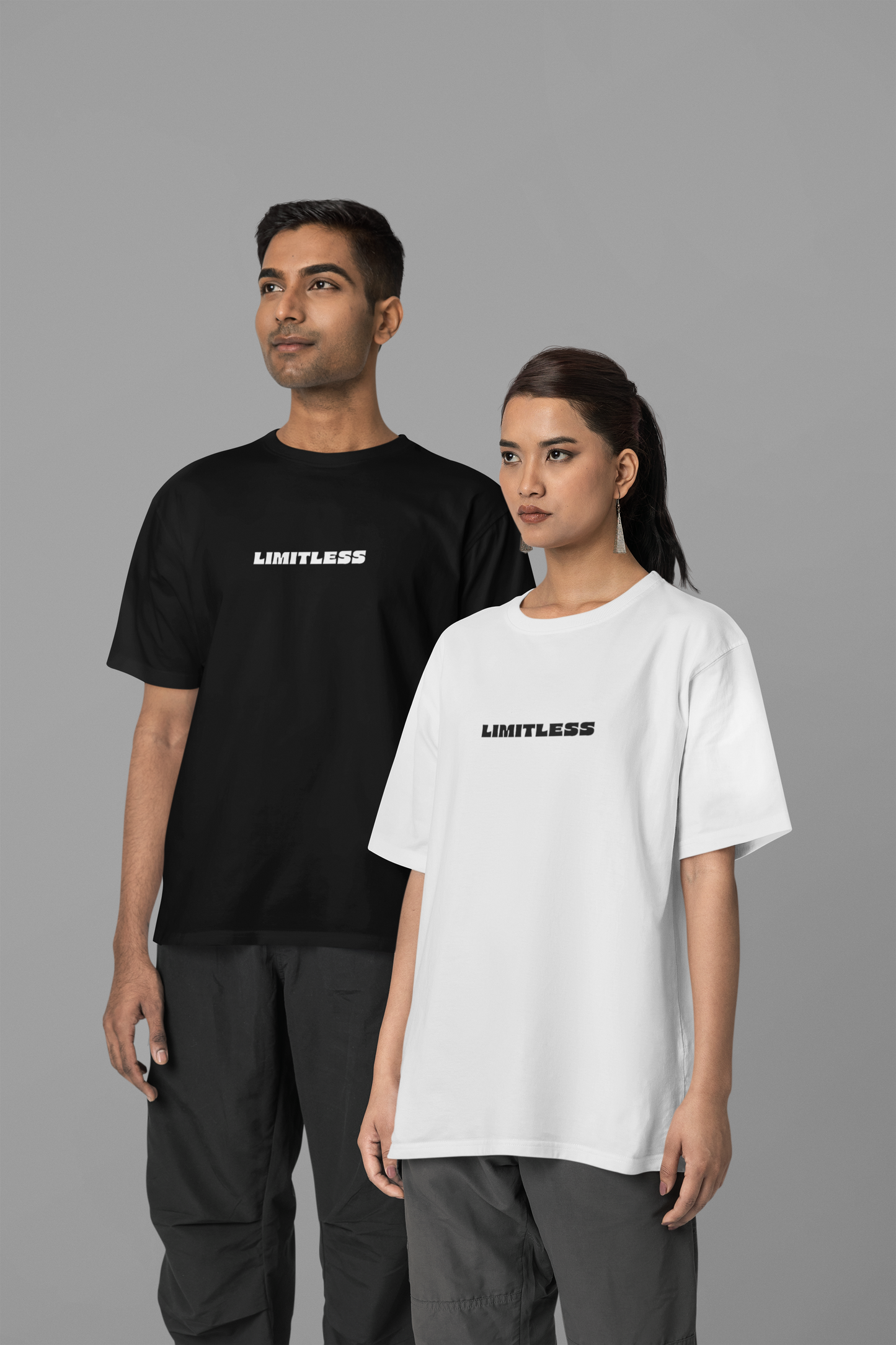 LIMITLESS - Black Unisex Oversized Standard T-Shirt