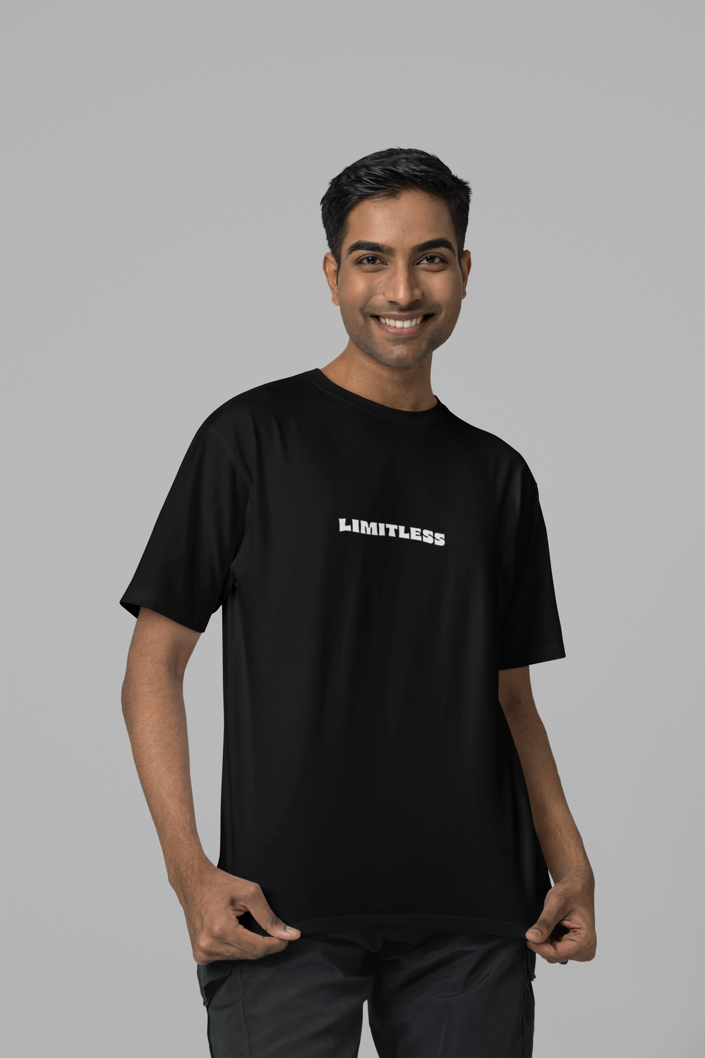 LIMITLESS - Black Unisex Oversized Standard T-Shirt